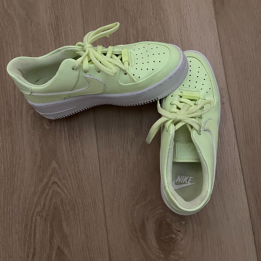 Nike AF1 flourecent green sneakers
